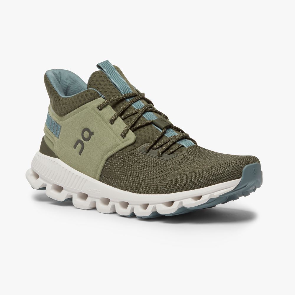 On Running Cloud Hi Sneakers Herren Olivgrün | TKK7934ZV