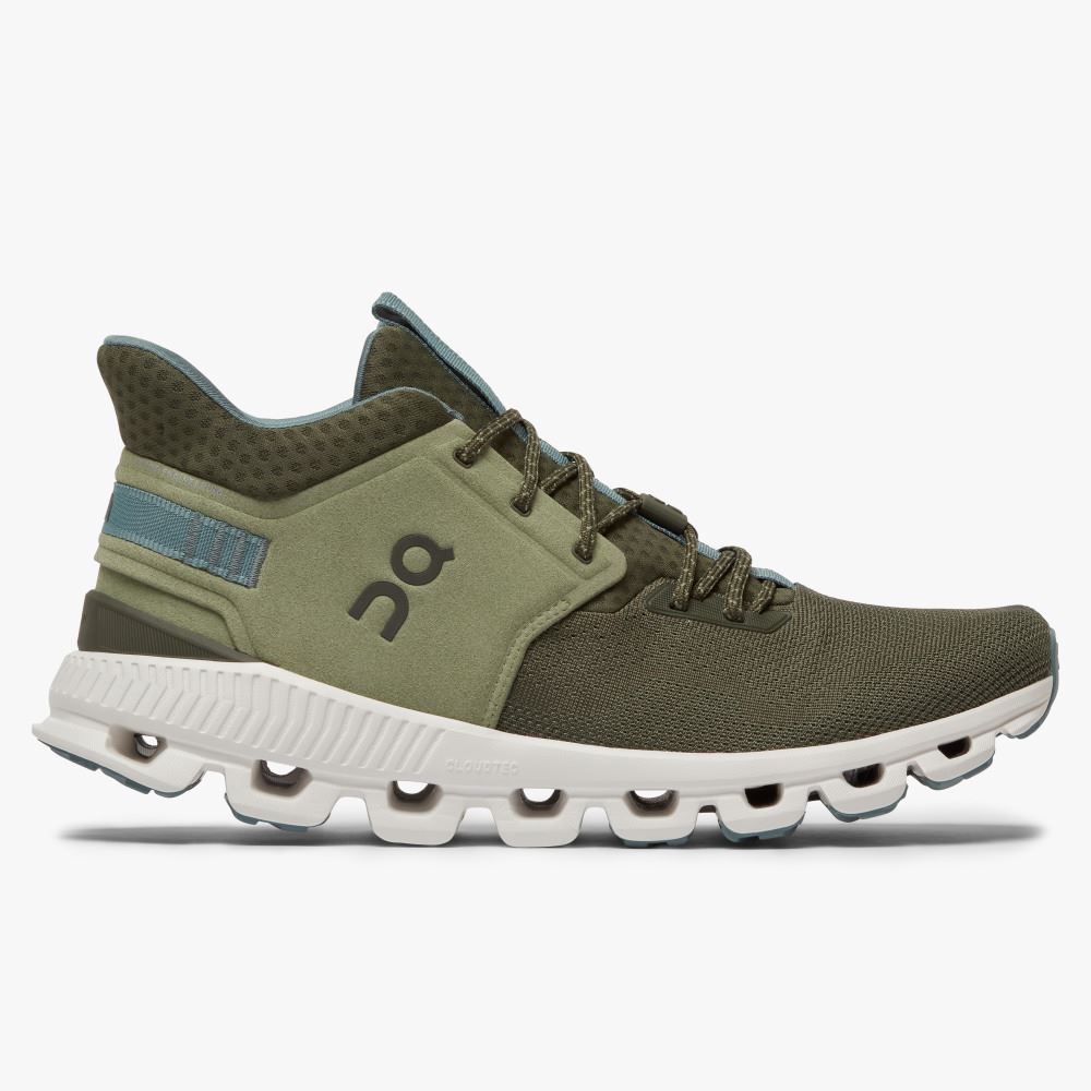 On Running Cloud Hi Sneakers Herren Olivgrün | TKK7934ZV