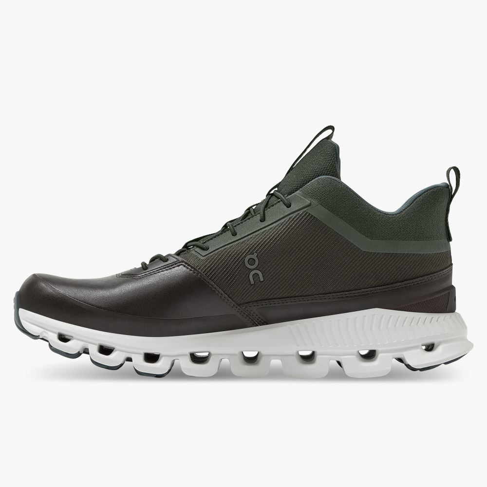 On Running Cloud Hi Sneakers Herren Schwarz Olivgrün | SZP5879EC