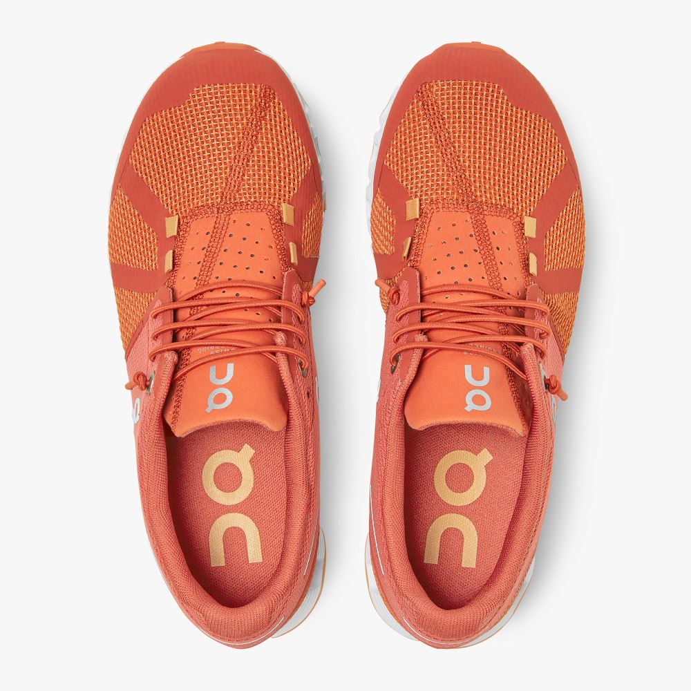 On Running Cloud Sneakers Damen Orange Rot | XFN716MU