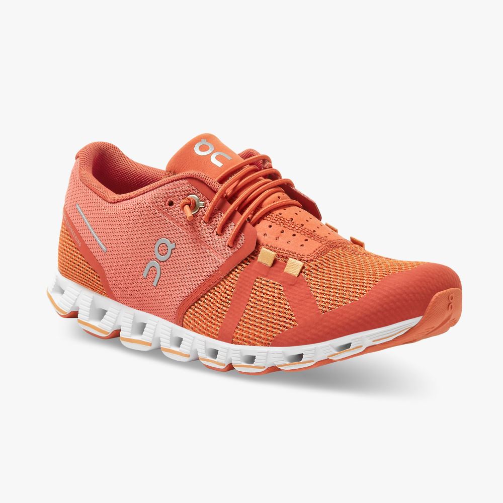 On Running Cloud Sneakers Damen Orange Rot | XFN716MU