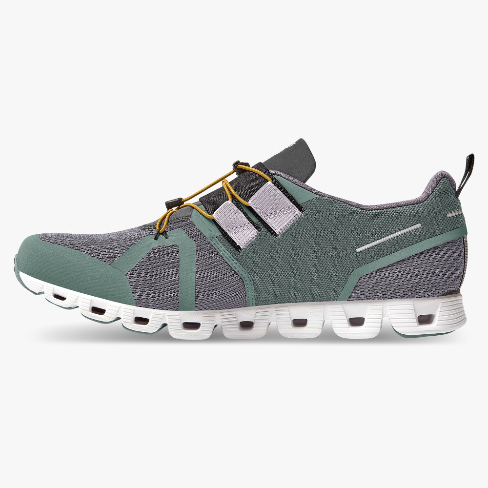 On Running Cloud Sneakers Herren Grau Grün | QWQ5787JX