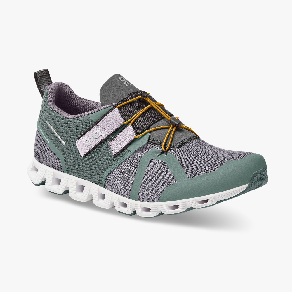 On Running Cloud Sneakers Herren Grau Grün | QWQ5787JX