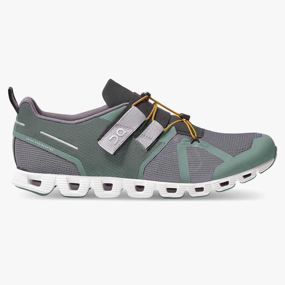 On Running Cloud Sneakers Herren Grau Grün | QWQ5787JX