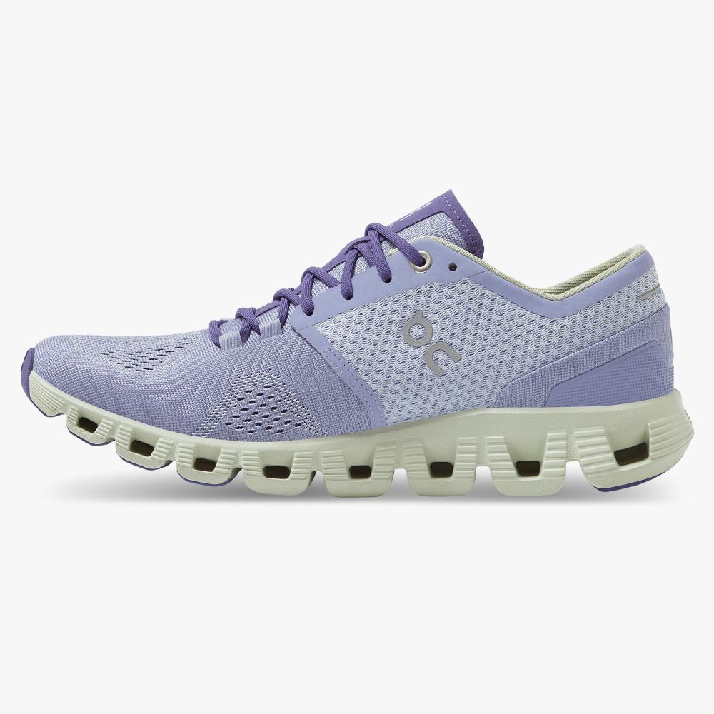 On Running Cloud X Straßenlaufschuhe Damen Lavendel | ZLF4374BW