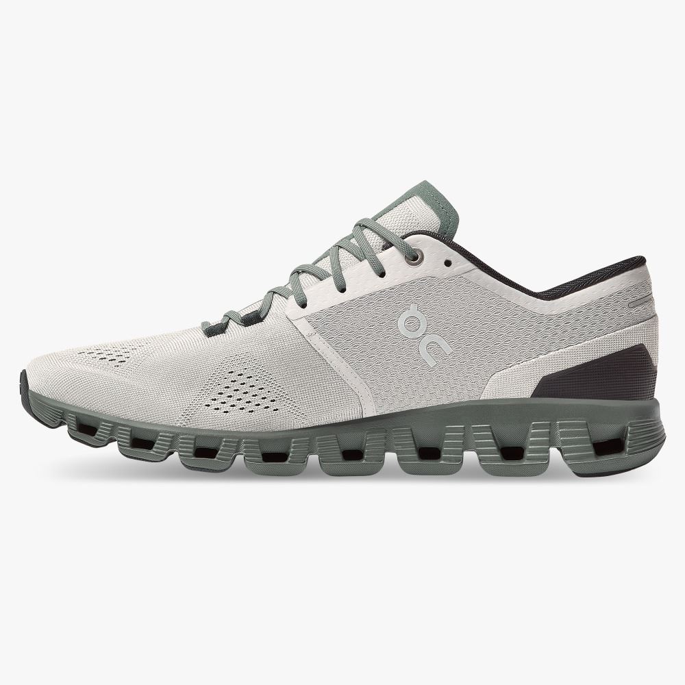 On Running Cloud X Straßenlaufschuhe Herren Grau | BRM9047YL