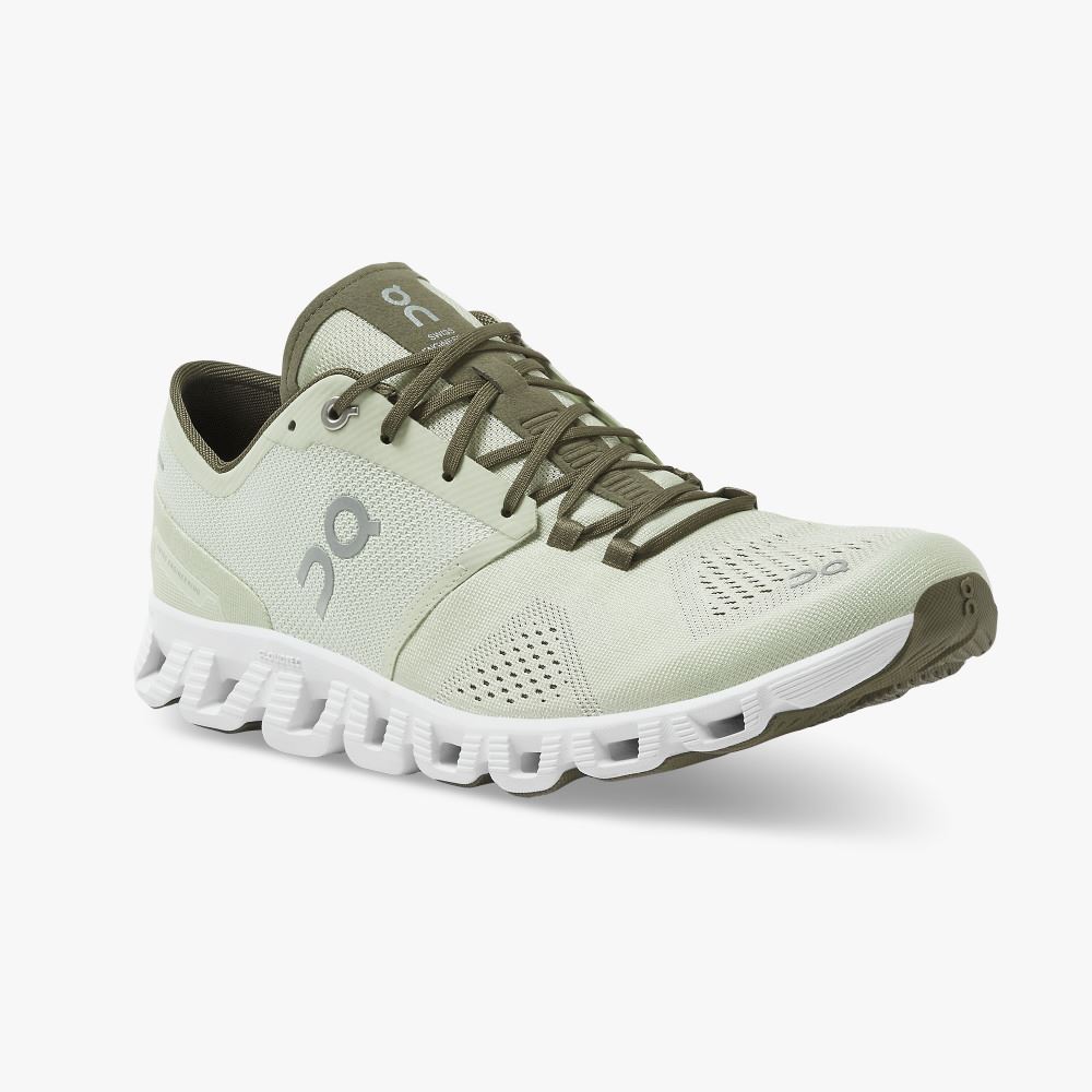 On Running Cloud X Straßenlaufschuhe Herren Hellgrün | EYH3859ID