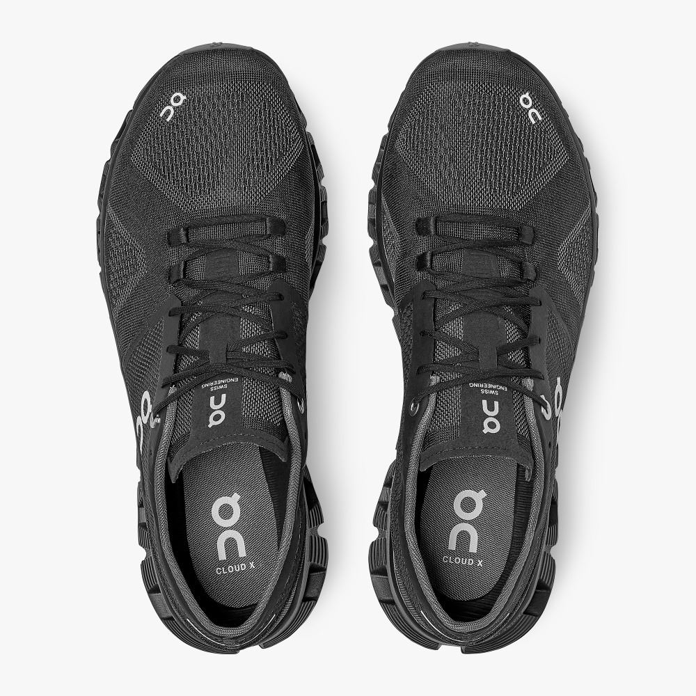 On Running Cloud X Straßenlaufschuhe Herren Schwarz | QYW846OY