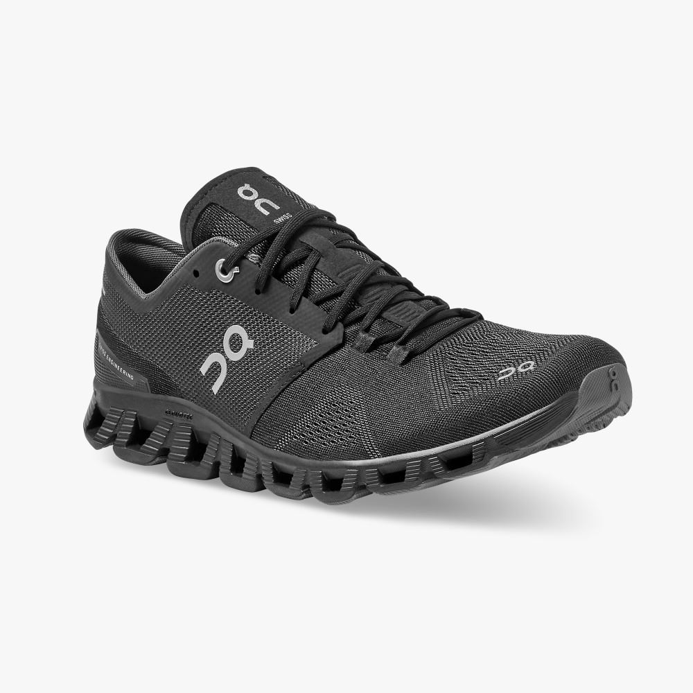 On Running Cloud X Straßenlaufschuhe Herren Schwarz | QYW846OY