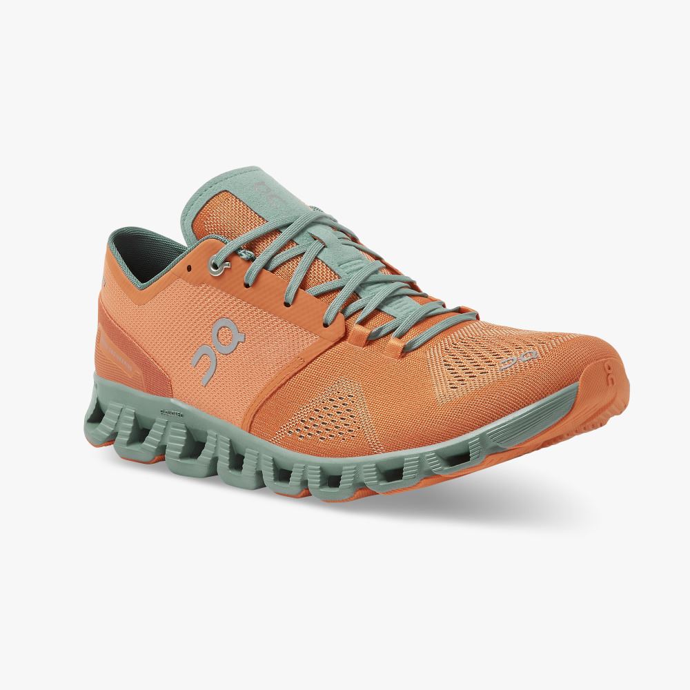 On Running Cloud X Straßenlaufschuhe Herren Orange | WJA6310SC