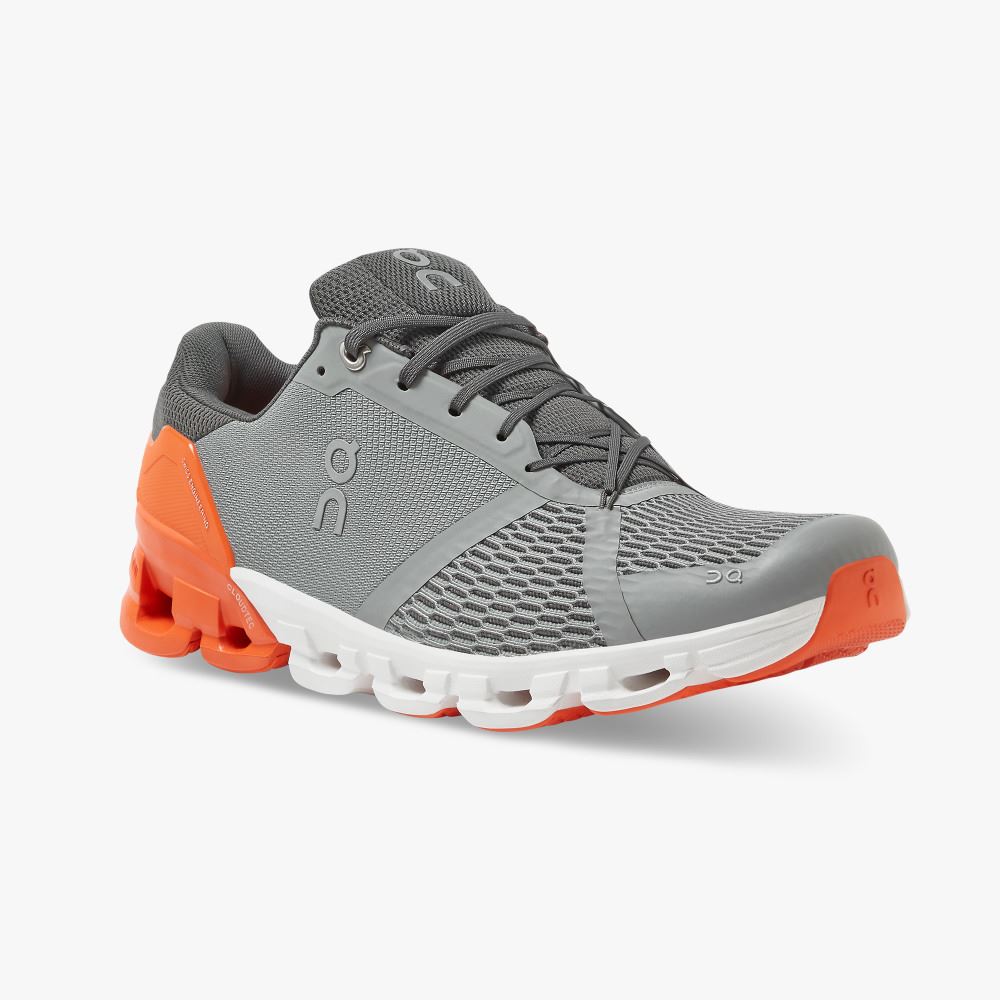 On Running Cloudflyer Straßenlaufschuhe Herren Grau Orange | TQJ9020EE