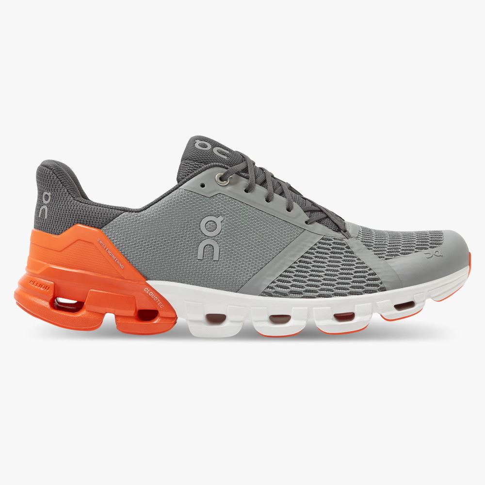 On Running Cloudflyer Straßenlaufschuhe Herren Grau Orange | TQJ9020EE