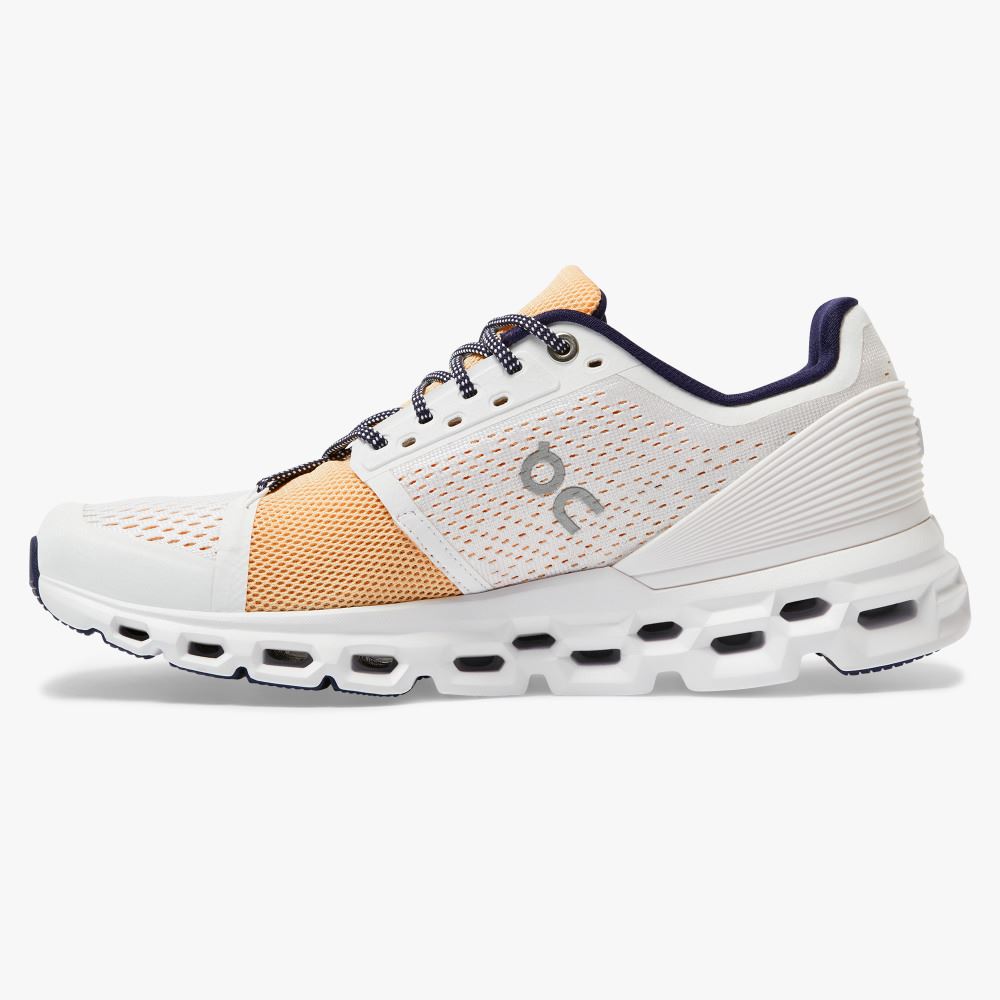 On Running Cloudstratus Straßenlaufschuhe Damen Weiß | JWU3120ZB