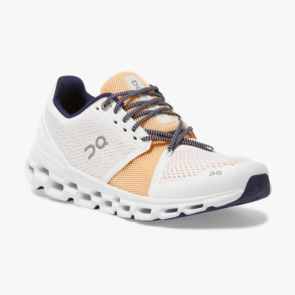 On Running Cloudstratus Straßenlaufschuhe Damen Weiß | JWU3120ZB