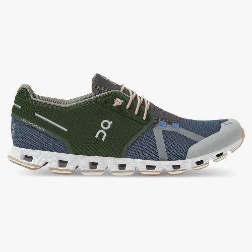 On Running Cloud Sneakers Herren Grün Blau | BAS961WJ