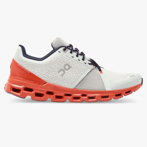 On Running Cloudstratus Straßenlaufschuhe Herren Weiß Koralle | JGS8042HI